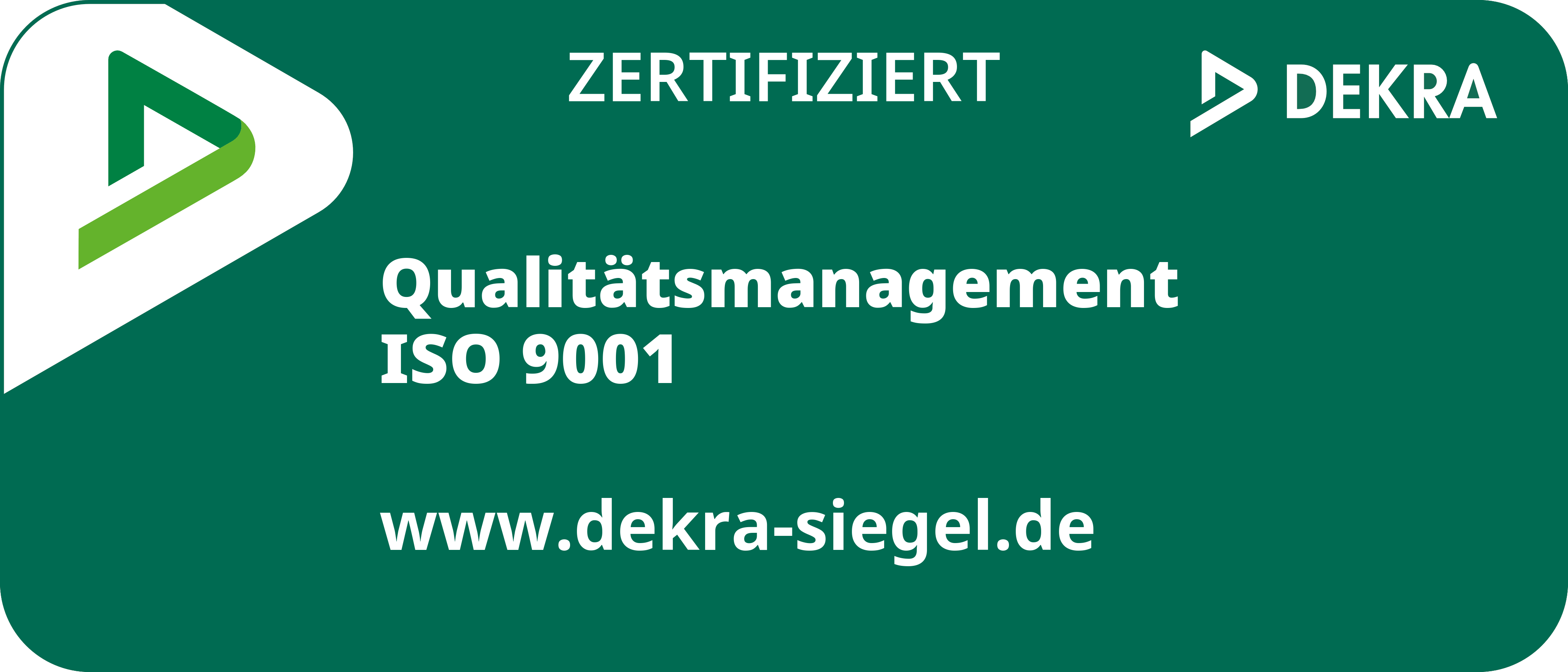 DEKRA Siegel - ISO 9001 Zertifikat